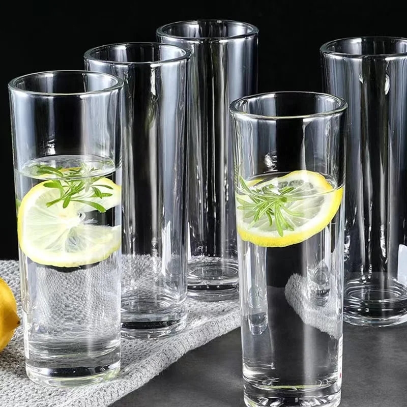 Traditional classic glass cups clear plain glasses water drinking tumblers hot selling drink glass