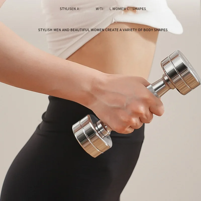 High Quality Electroplated Pure Steel Dumbbells for Men and Women on Hot Sale Wholesale With Customizable Logos
