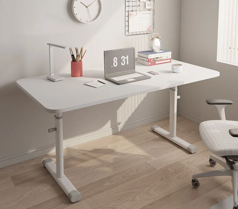 Manual computer desk can be raised and lowered simple home student desk