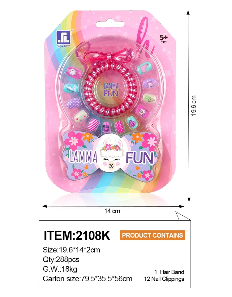 2023 Hot Customize Logo Best Hair Ring Colorful Nails Kids Kit Beauty Makeup Set Cosmetic Girls Toys Customize Logo In Small Moq