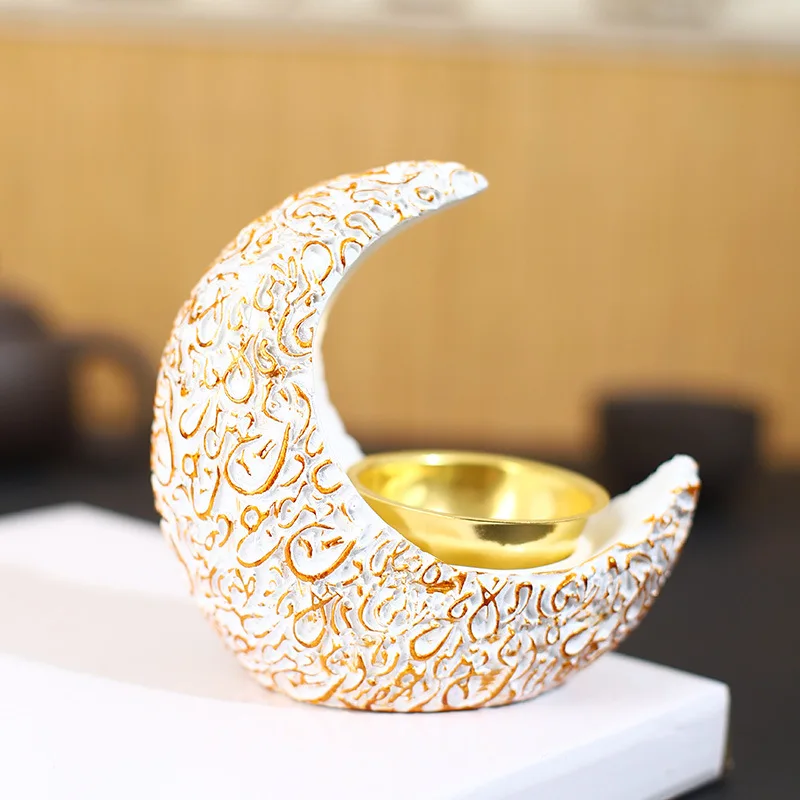 Buy Middle East Rmandan celebration event decoration Muslim moon candle holder aromatherapy creative resin incense burner CH001