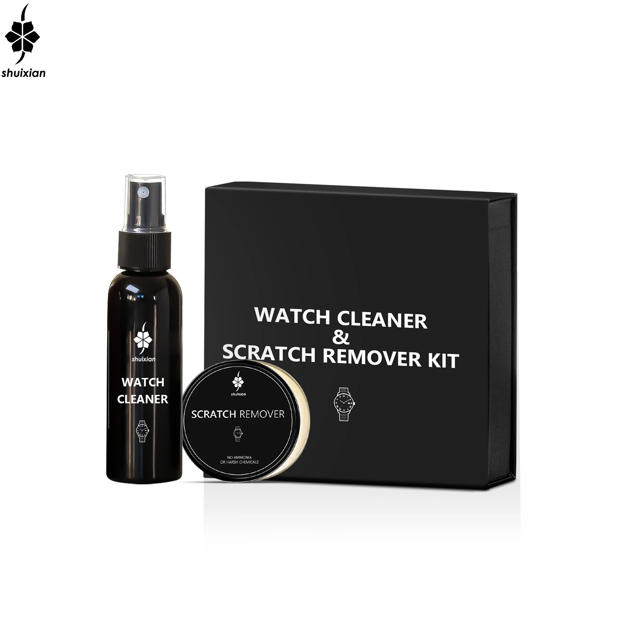 Factory Price Wholesale Watch Strap and Band Cleaner Watch Cleaner Solution Spray Kit Watch Glass Scratch Remover