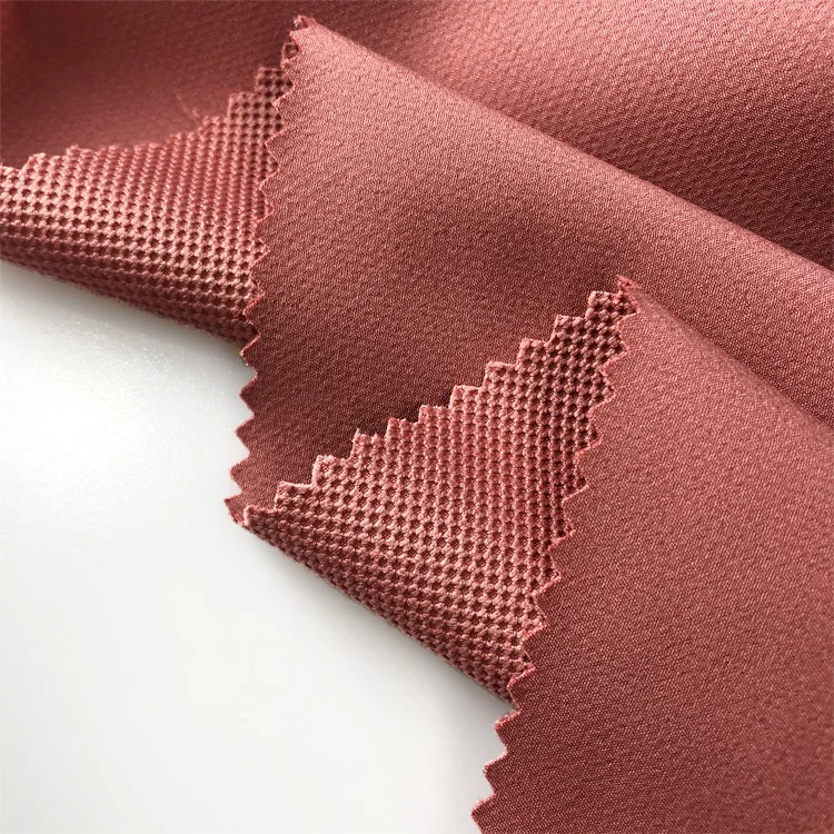 Polyester spandex Ripstop backside woven rib knit fabric for mountaineering pants