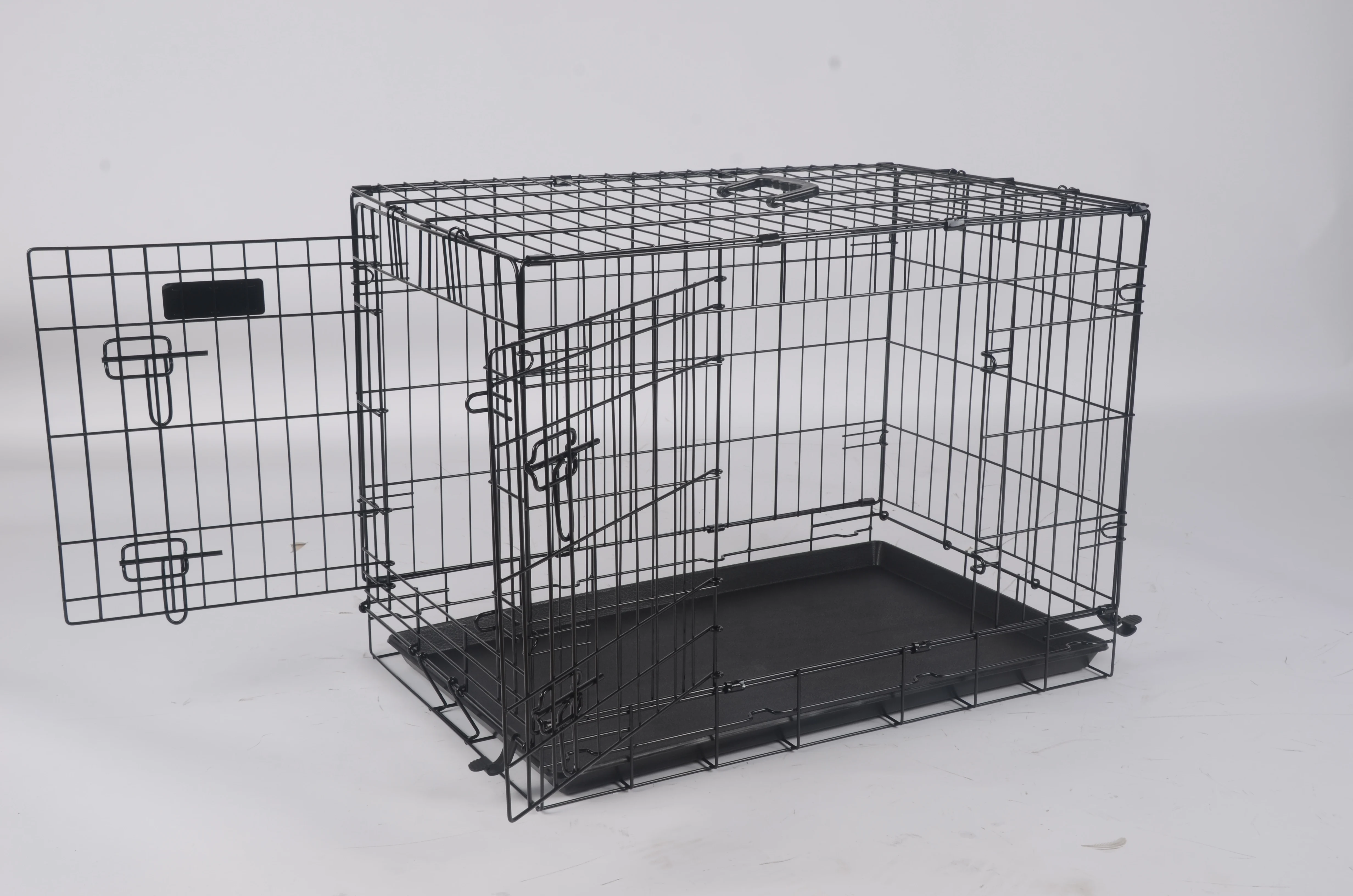 Collapsible economical single door wire mesh pet carrier Dog carrier for household use