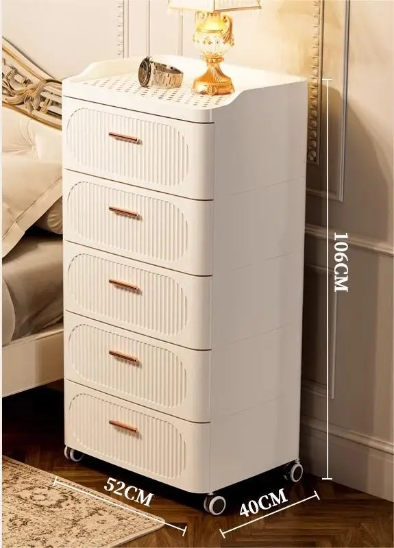 Wholesale Wardrobe Storage Cabinet Grocery  Multipurpose Durable Plastic Storage Drawer With Four Wheels