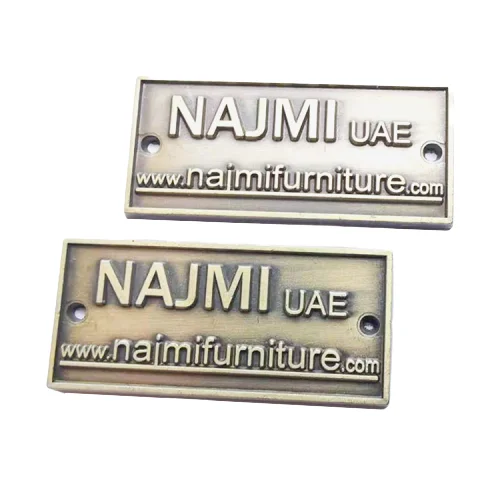
Rectangle Shaped Custom Logo Engraved Metal Labels Plate For Furniture 