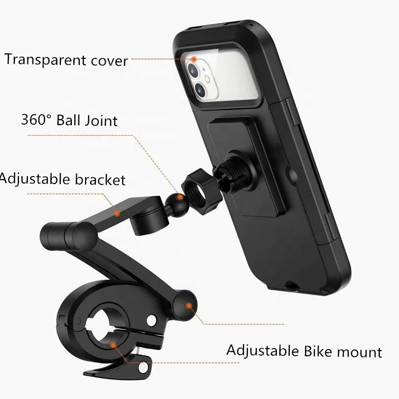 Hot Waterproof 360 Rotation Adjustable Motorcycle Bicycle Mobile Phone Holder