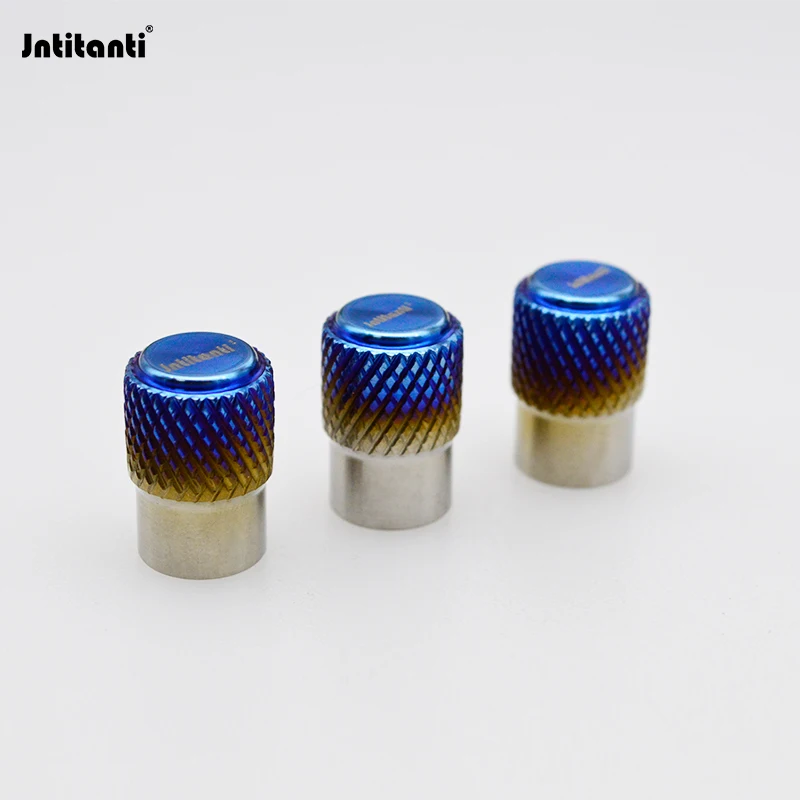 Jntitanti high quality Custom color Gr.5 titanium wheel valve stem caps