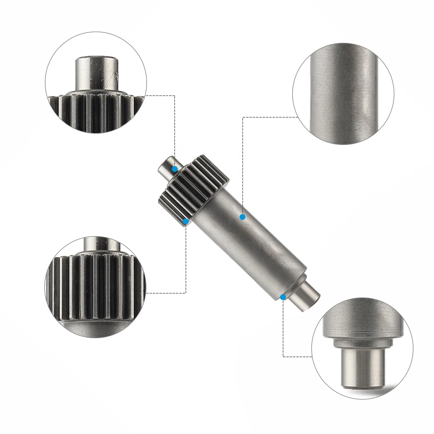 Wholesale Customized Good Quality Customize Mechanical Parts Gear Shaft logo Minow