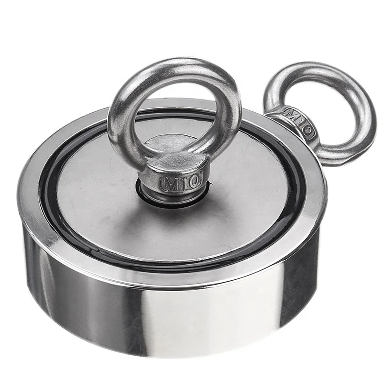 1320LBSx2 Neodymium Salvage Fish Recovery Magnet D105*35mm Metal Treasure Hunter Underwater Retrieving Magnets