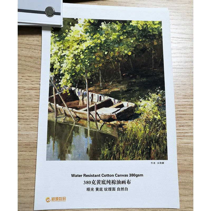 380g matt waterproof 100%cotton woven texture image print oil painting inkjet fine art canvas roll