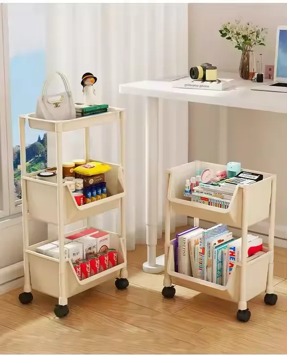 Factory Wholesale Plastic Storage Rack Kitchen Bedroom Corner Shelf Home Organization Item Bookshelf