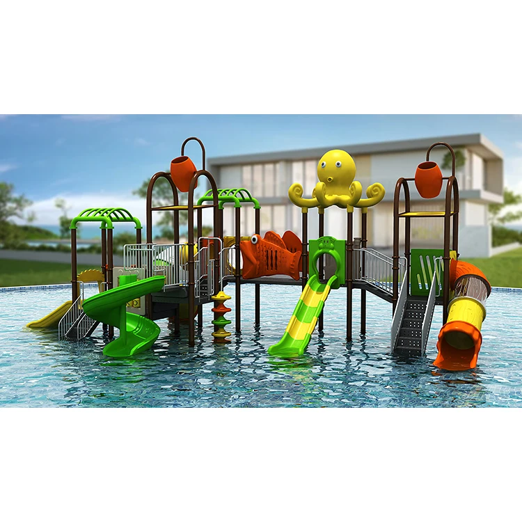 Commercial Water Slide For Pool Customized Outdoor Play Equipment  Water Amusement Park Extreme