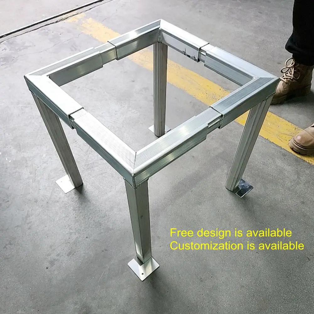 More Sturdy and Durable Premium Aluminum Air Conditioner Outdoor Stand, Professional Manufacturer Mini Split AC Ground Stand