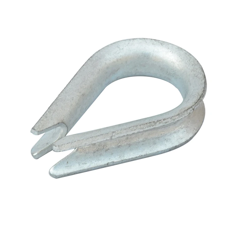 Manufacture various high quality G414 heavy duty hot dip galvanized wire rope thimble price