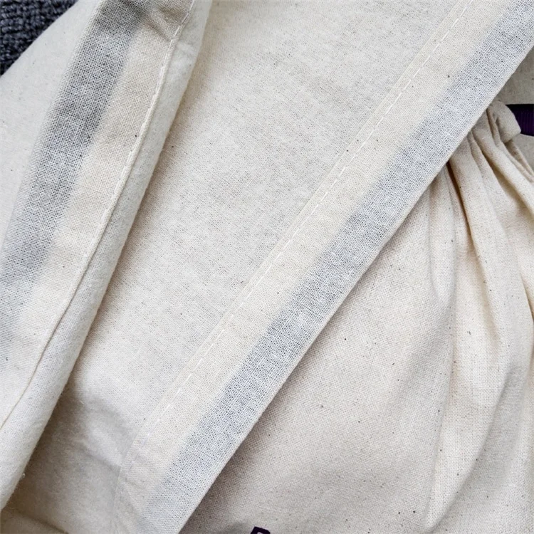 Chuanghua Custom Logo Printed Envelope Muslin Calico Pillow Wallet Pouch Bag Natural Ribbon Canvas Envelope Dust Bag