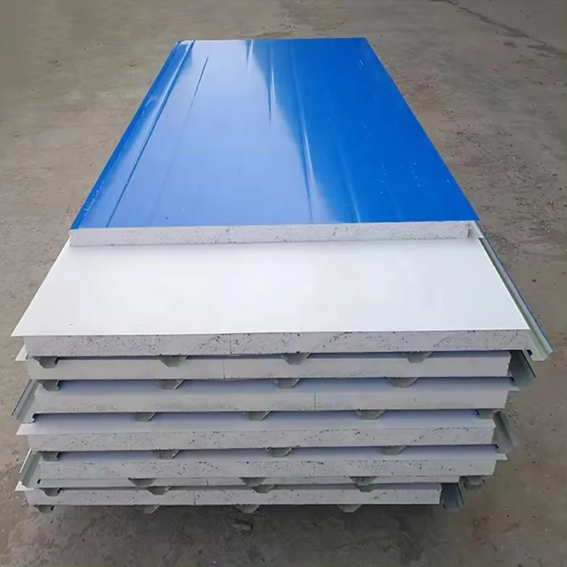 Prepainted JIS Hot-Rolled Steel Sheets 30mm 15mm Galvanized Fireproof Foam Sandwich Panel Roof Stone Rock Wool Welding Q195