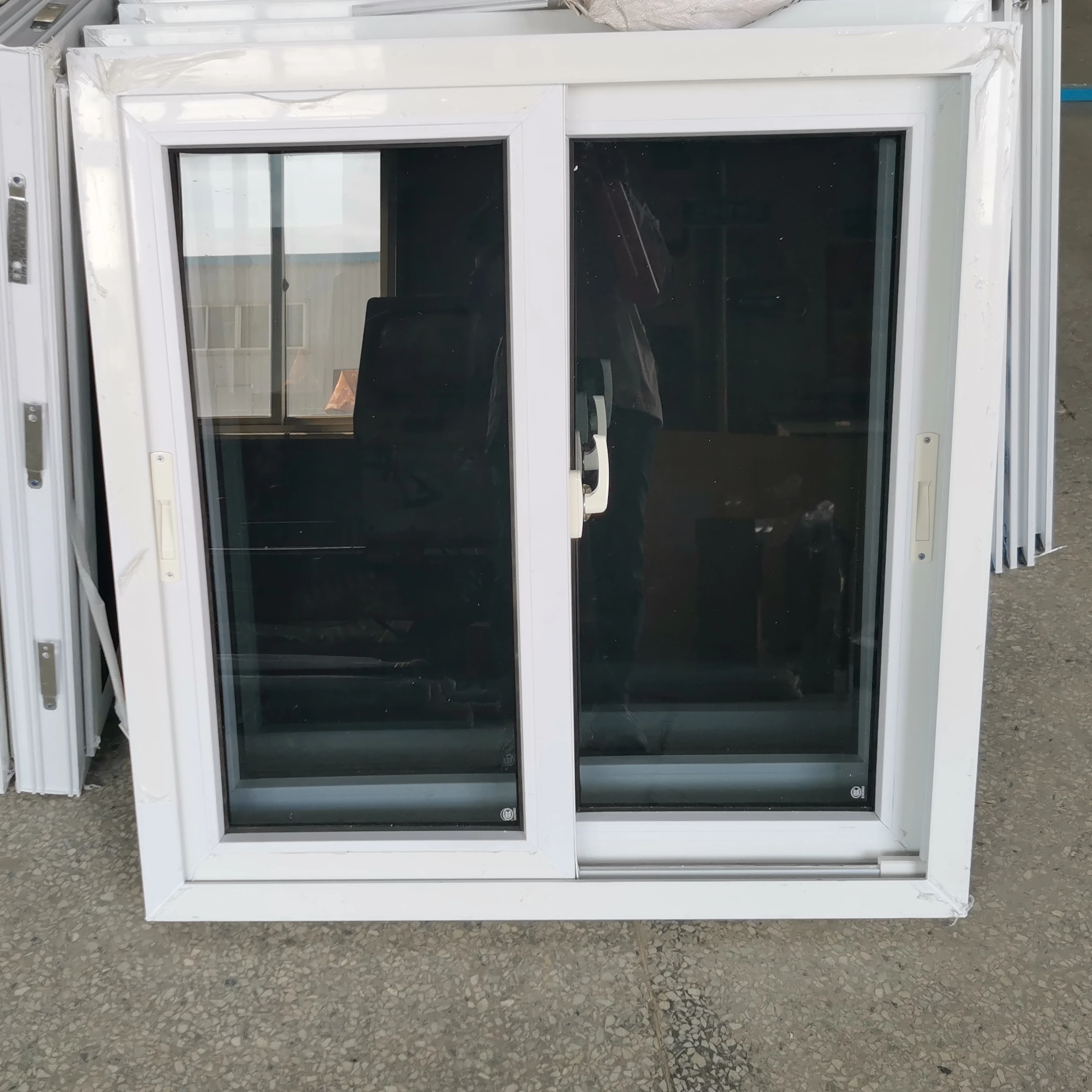 High quality cheap price vinyl plastic windows sliding UPVC PVC windows with hurricane glass for home