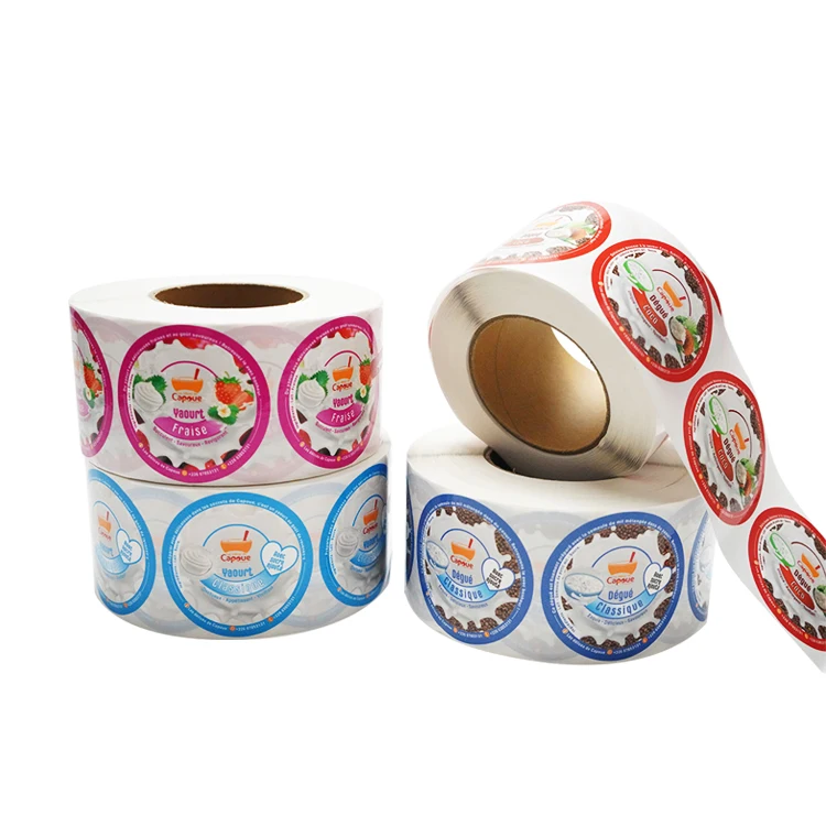 custom self adhesive food jar bottle label sticker ice cream cup labels ice cream container stickers