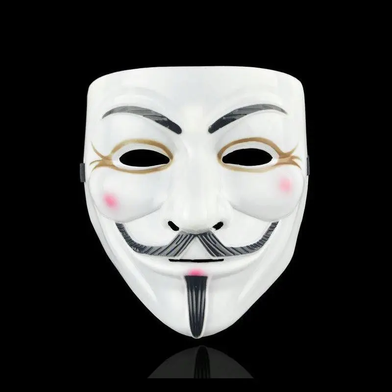 Movie Cosplay V For Vendetta Hacker Mask Anonymous Guy Fawkes Halloween Christmas Party Gift For Adult Kids Film Theme Mask
