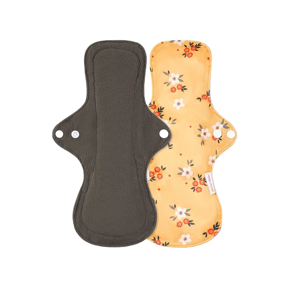 Moramona bamboo inner winged cloth Menstrual Pads Washable Reusable Feminine Women Sanitary Napkin pads