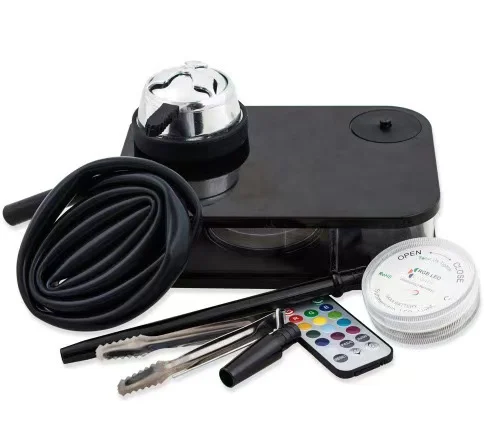 Customized Exclusive logo Hookah Transparent and Visible Hookah Set with Coals and Flavors Club Wholesale Portable TravelSmoking