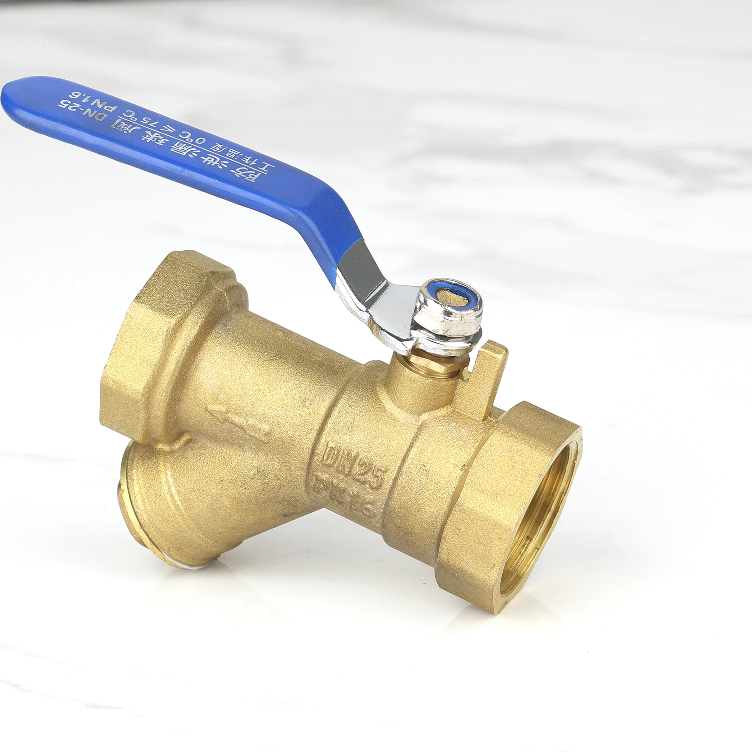 China Hot Sales Brass Y Type Filter Ball Valve Two ways Valve Factory Wholesale