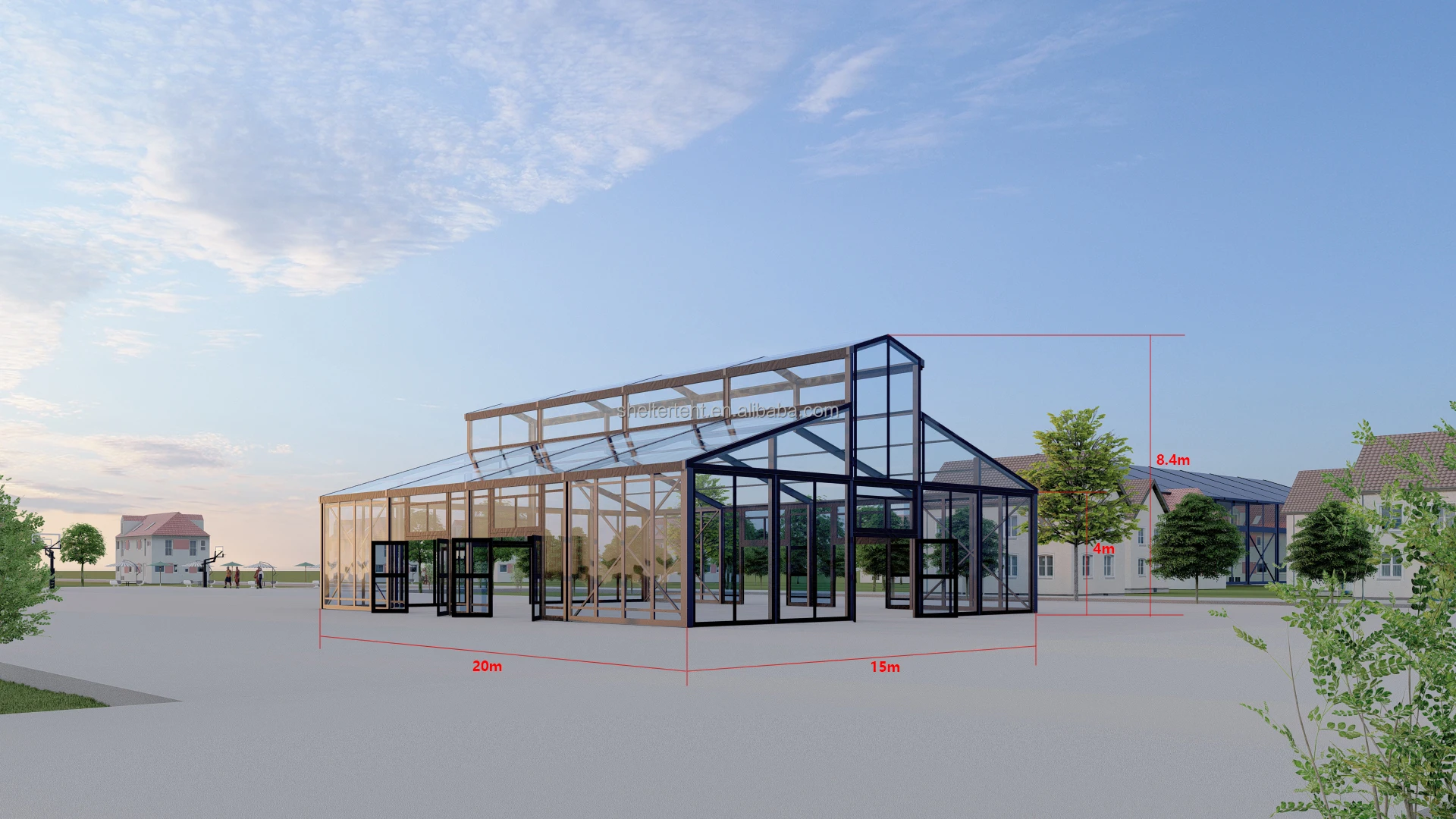 20x20 10x20 30x40 алюминиевый 150 300 1000 человек роскошный открытый прозрачный шатер для свадебной вечеринки черная рамка палатки