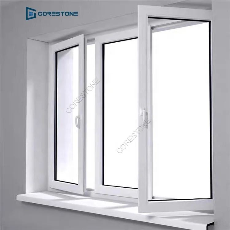 House Wooden Triple Glass Glazed Pvc Upvc Swing Doors And Windows Designs Concession Soundproof Exterior Vinyl Casement Window