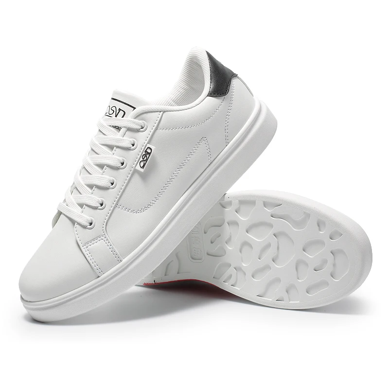 
OEM service latest custom design white skateboard shoes with red heart 