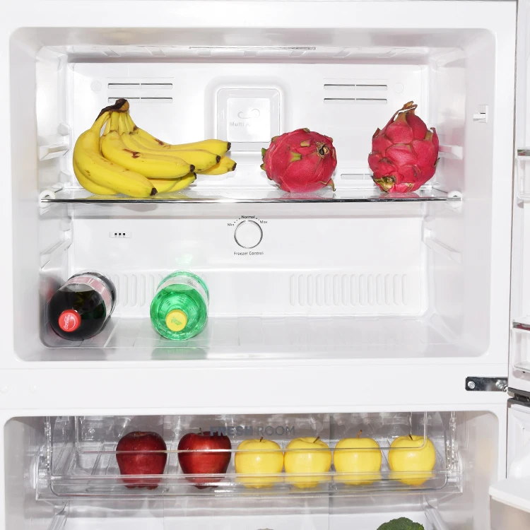 480L Large Capacity Household Kitchen Refrigerator 220V Double Door Refrigerator Electric Portable Mechanical Stainless Steel 