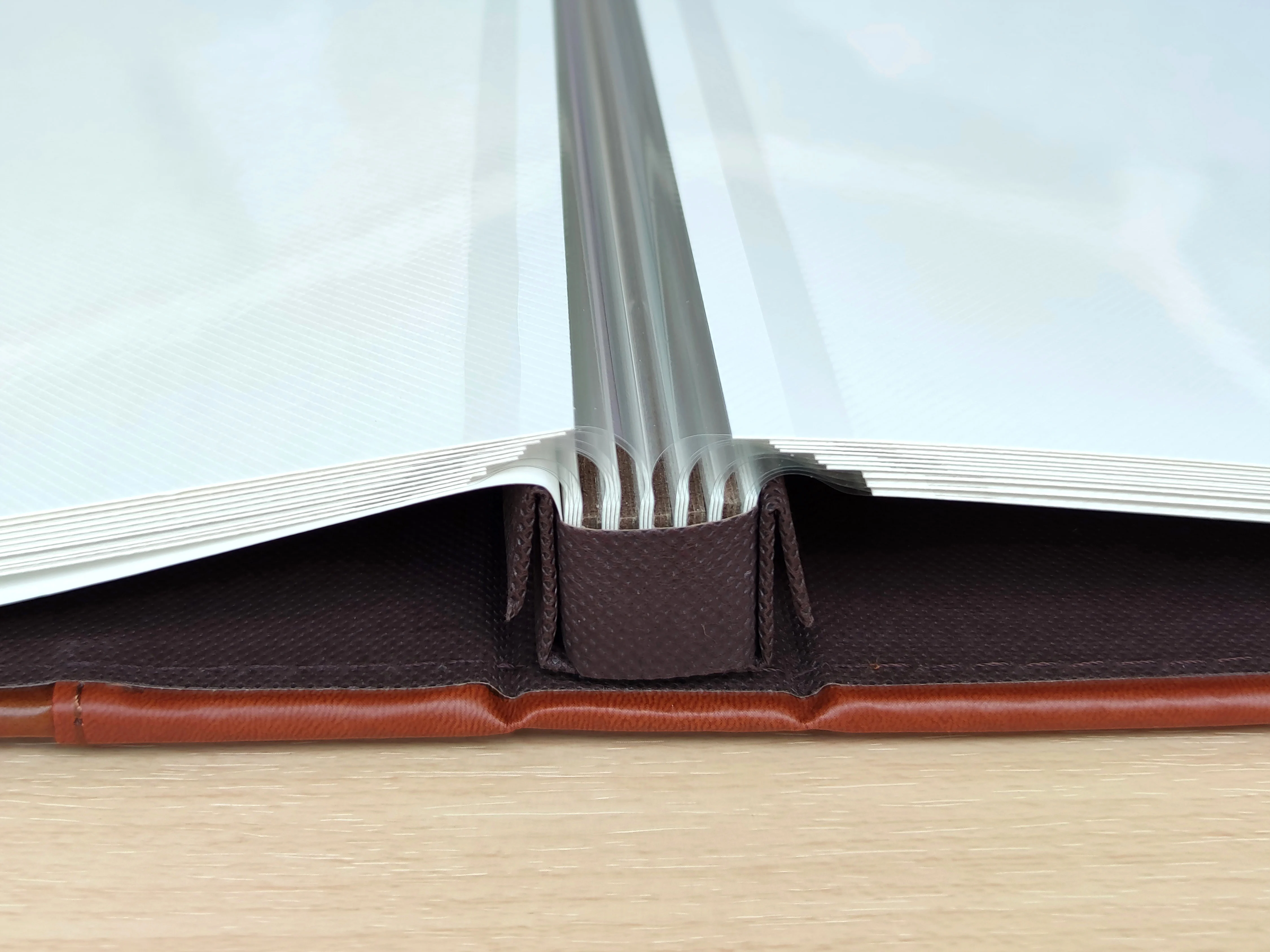 PU leather cover screw post bound photo album 6*8 self adhesive photo book 220*240 mm