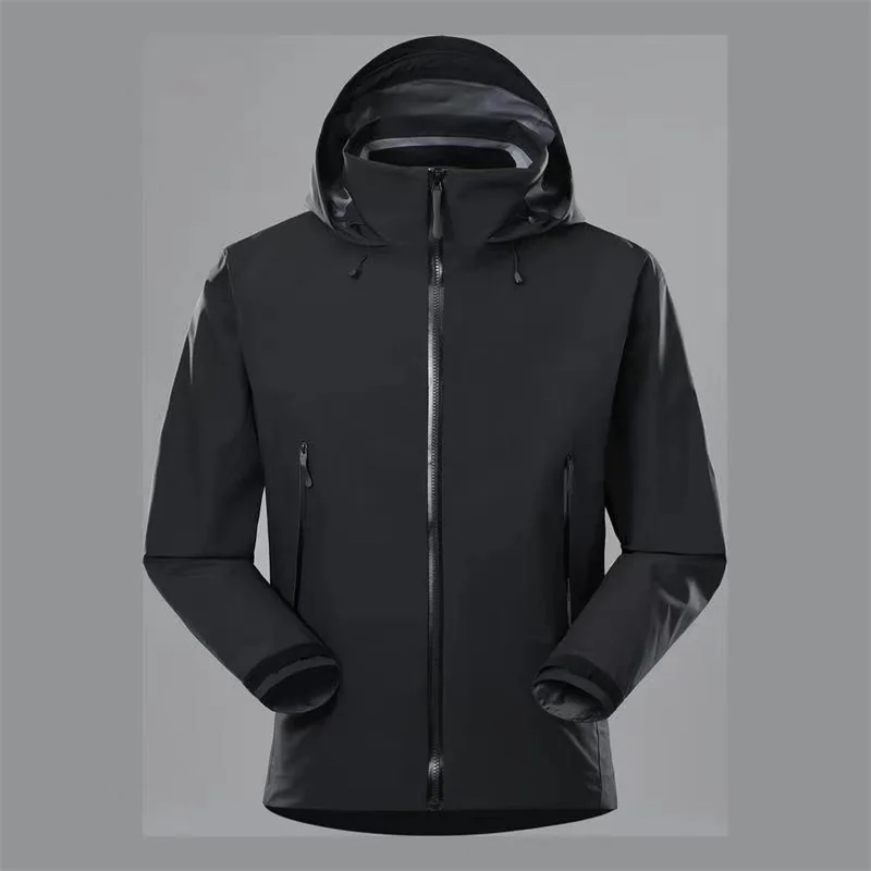 Leisure Style Smart Casual Navy Black Gray Windbreaker Jacket of  Hoodie Water Repellent Jacket for Men