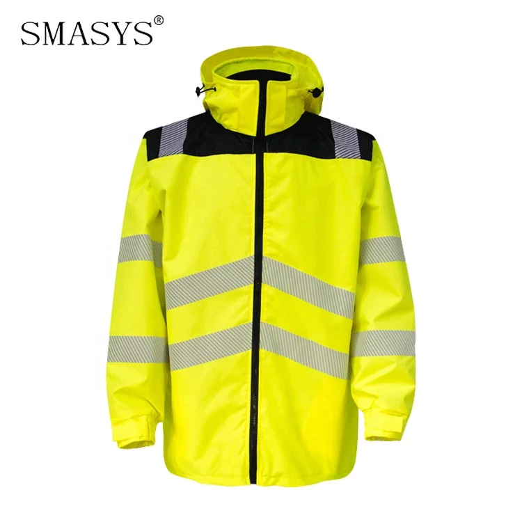 SMASYS Retail Windbreaker Outdoor High Visibility Safety Winter Workwear Jacket