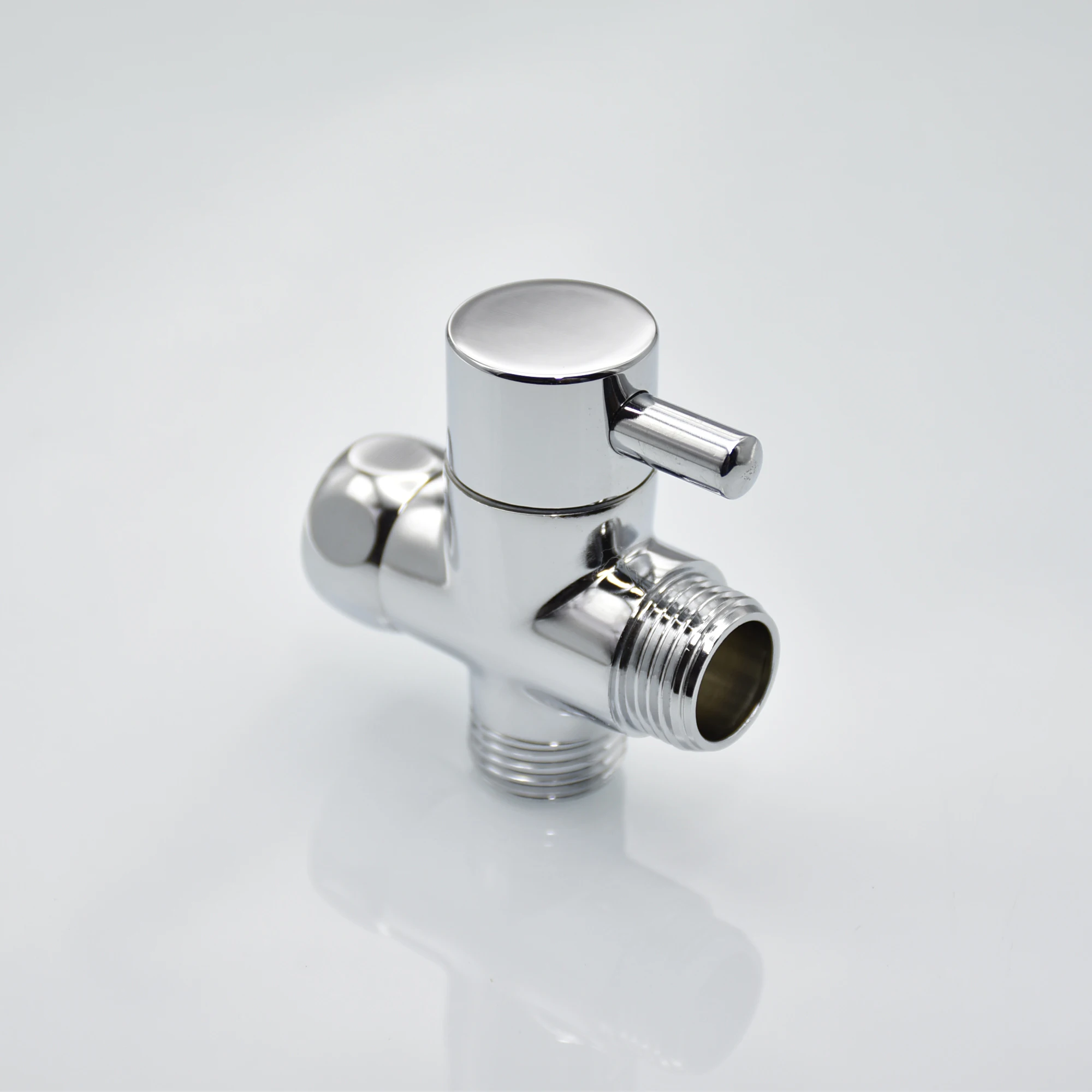 Quick Open 2-Way Brass Angle Valve with Diverter for High Pressure Water Saving for Hotels and Bathrooms