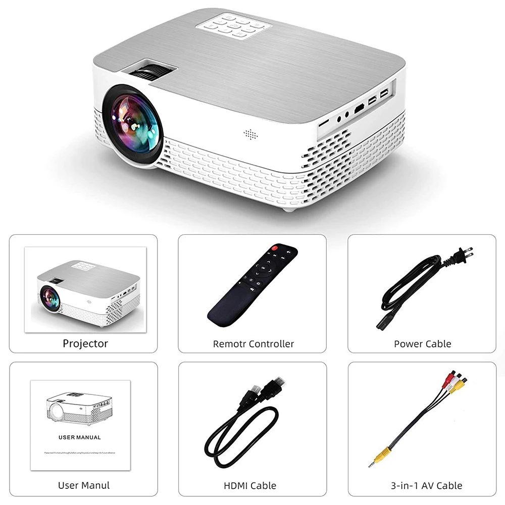 Market Trending 1080P Home Smart Mini Wifi Portable LED LCD HD Video Digital Projector for   Home/Office/Hotel/Motel/Apartment