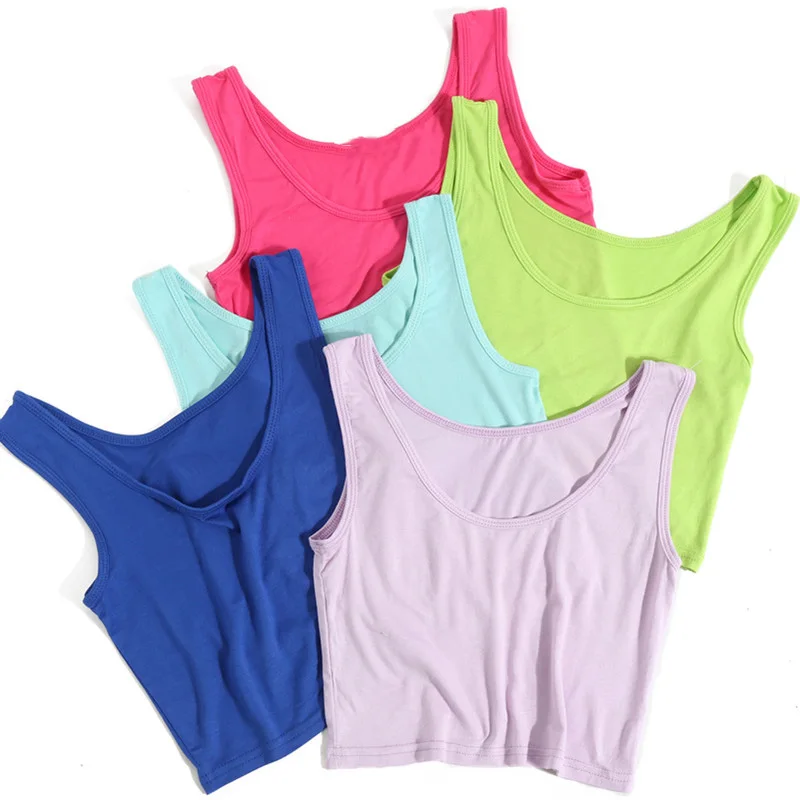 OEM сервис, однотонная женская майка на заказ, модные укороченные топы