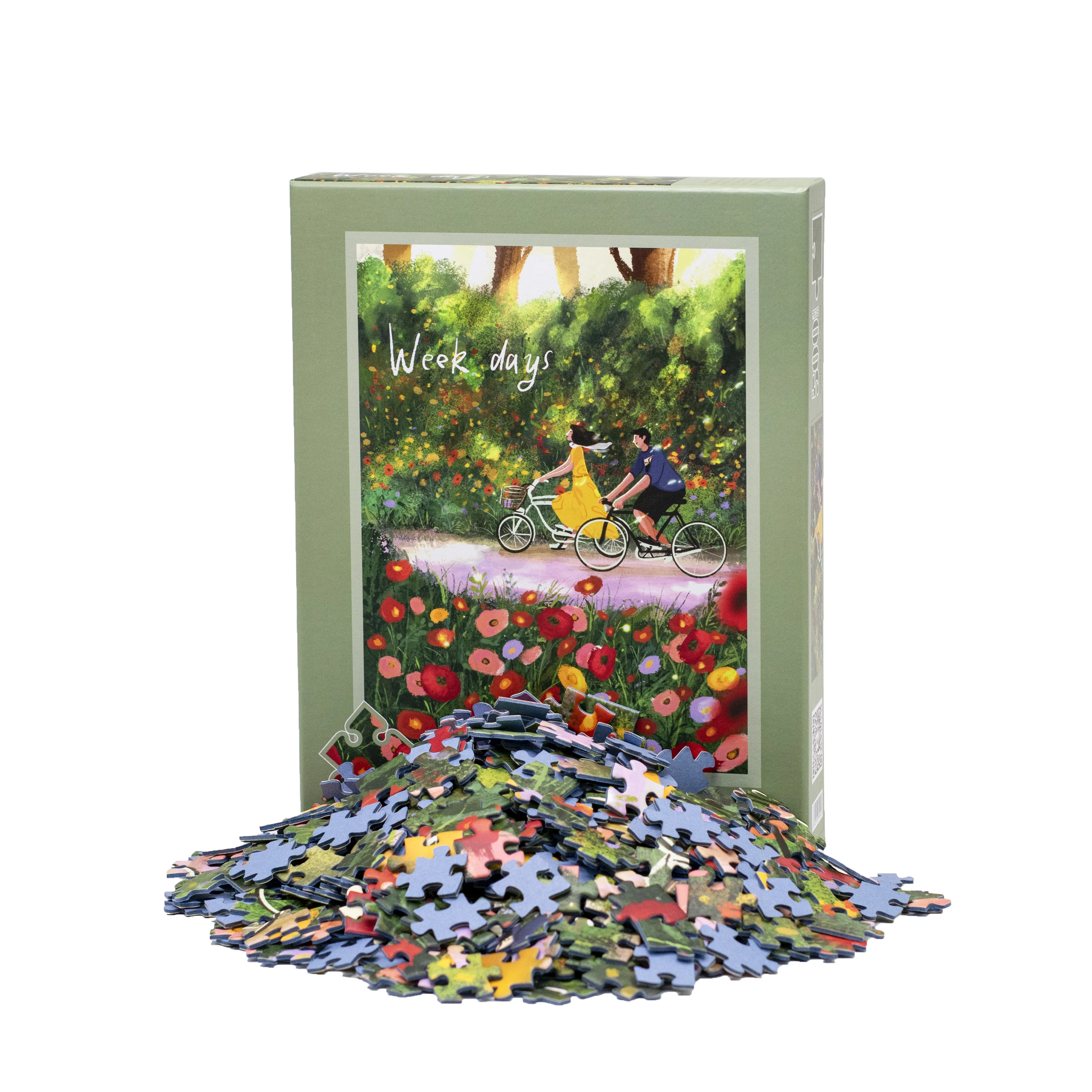 Top Quality Custom Jigsaw Puzzle  500 pieces With Riding bike in spring jigsaw puzzles for adults on sale