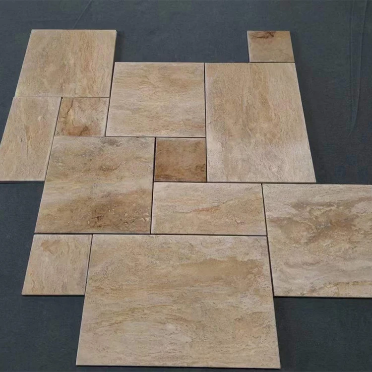 Natural Honed French Pattern Travertine Tiles