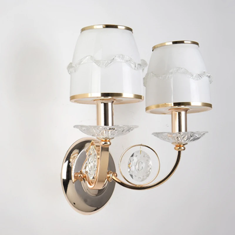  New Arrival Home Hotel Decorative Indoor Luxury Double Heads LED Crystal Wall