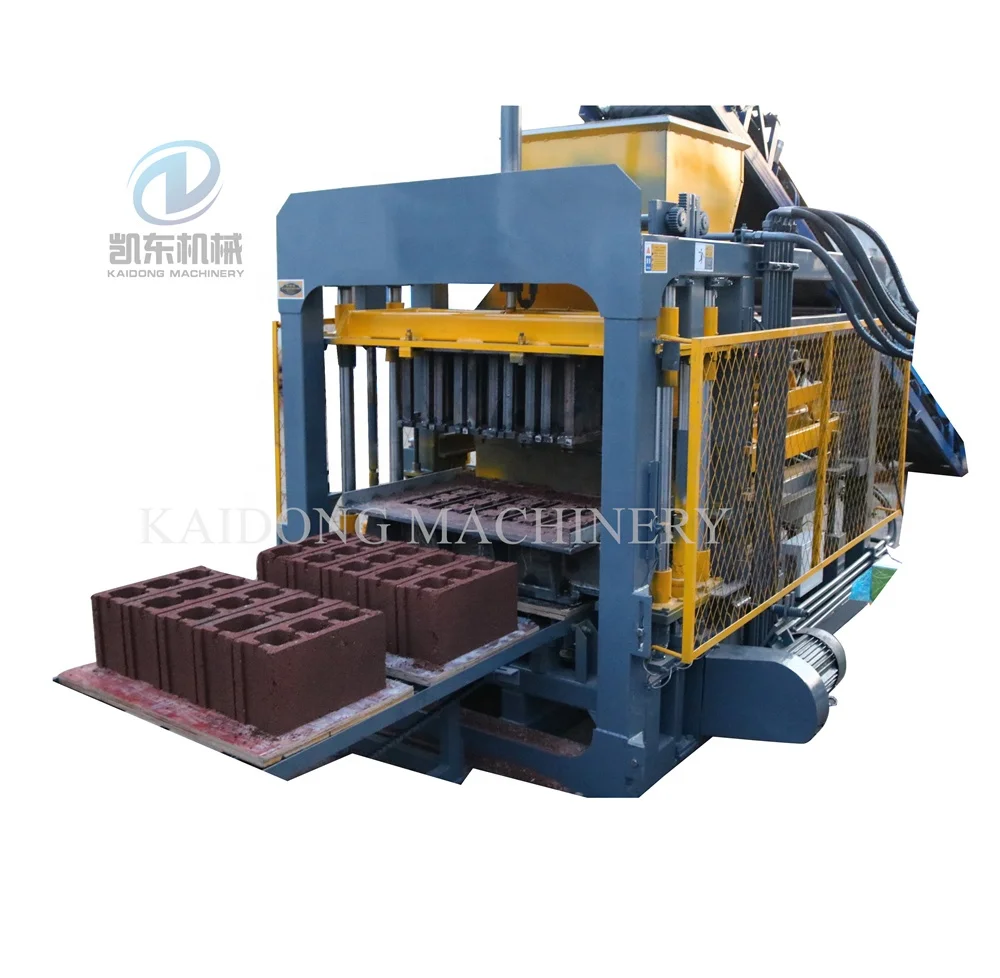 China Factory Supply QT4-15 Interlocking Logo Bricks Making Machine Hollow Block Making Machine with Pump Bearing Gearbox