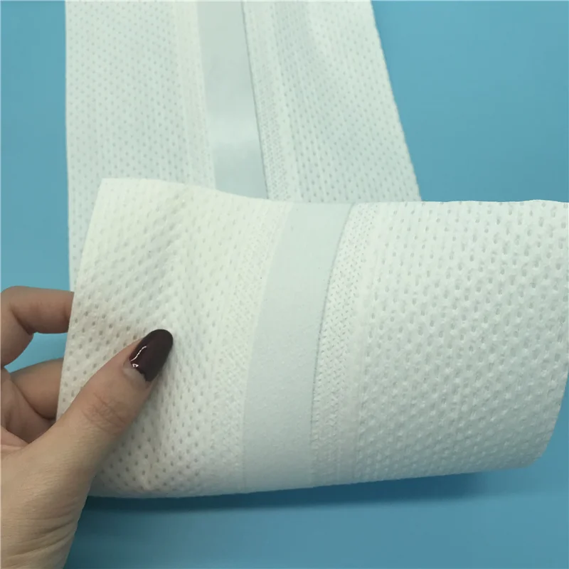 Zero waste S cut side hook Tape for full elastic waistband Baby Diaper making raw materials