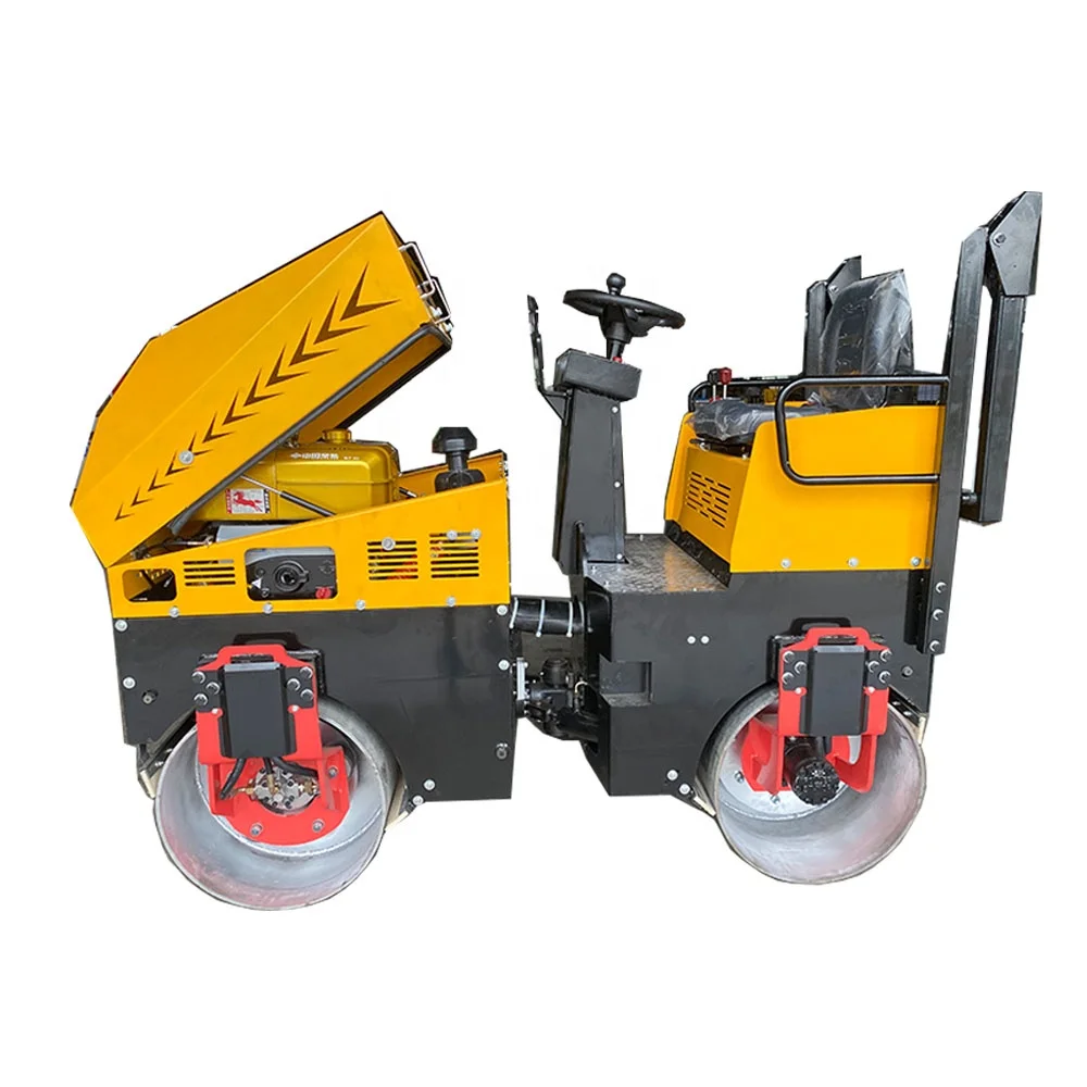 ride on rolling machine Diesel Hydraulic double drum bituminous concrete Rolling vibration compaction road rolling