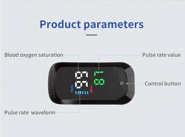 VDINK Handheld Pulse Oximeters Monitor Application Oxymetre Finger Spo2- Machine Children Oximeters Fingertip