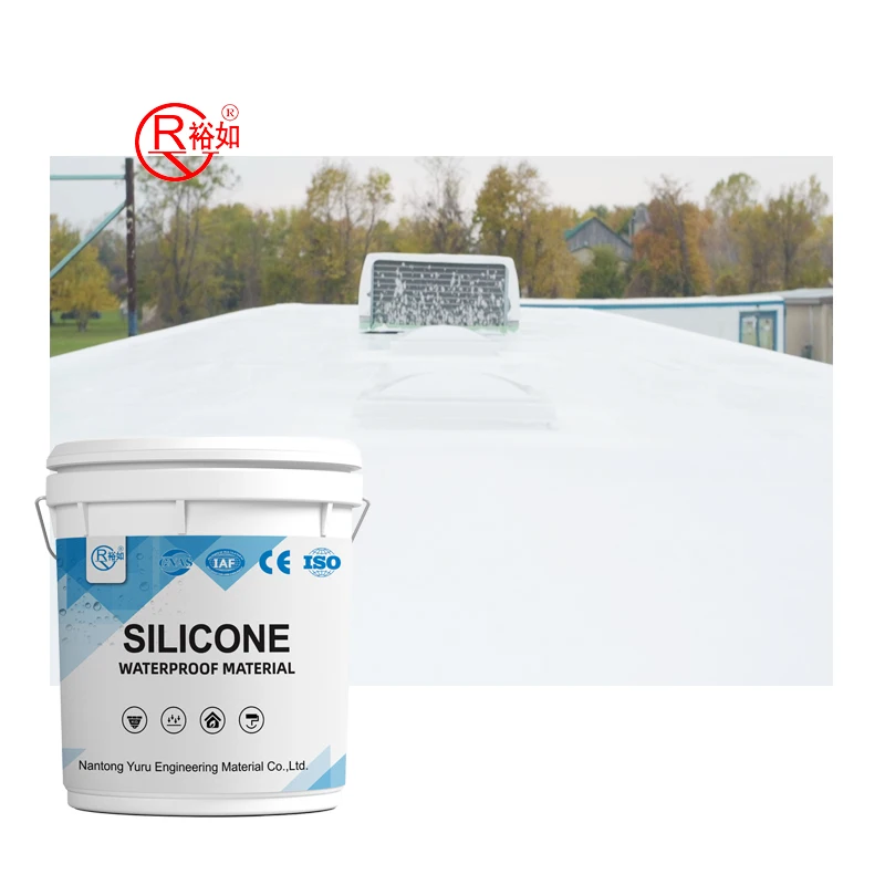 YURU Manufacturer Waterproof Liquid Silicone Roof Coating 100% Silicone Waterproof Coating