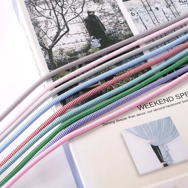 Wholesale Hoodie Drawstring various Colors Round Draw cord string With transparent Tips End