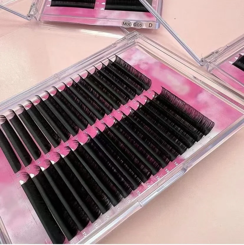 Korean Pbt Fiber Jet Black темные матовые пушистые бархатные кашемировые накладные ресницы оптовая продажа