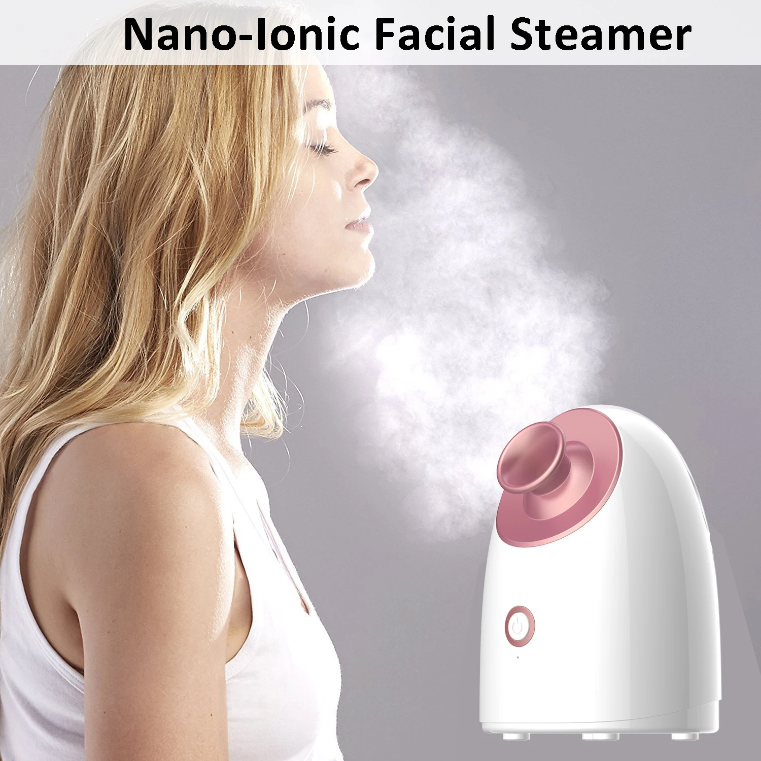 Skin Nano Ionic Facial Steamer Pore Cleaner Moisturizes Hot Water Steam Face Humidifier Unclogs Pores Blackheads Spa