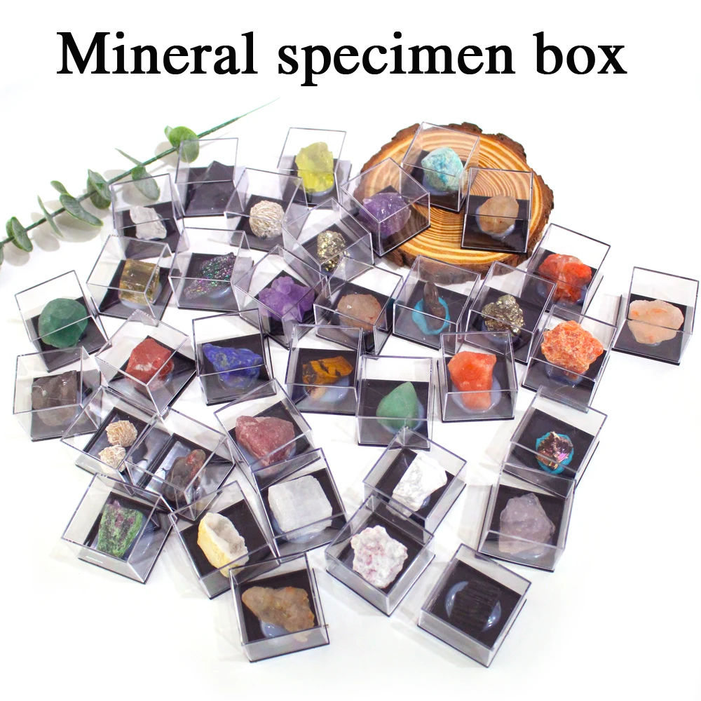 Wholesale natural Mineral specimens Box Rock crystal for healing stone
