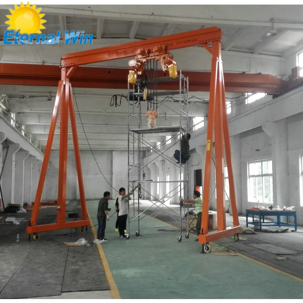 mini small portable mobile overhead gantry crane